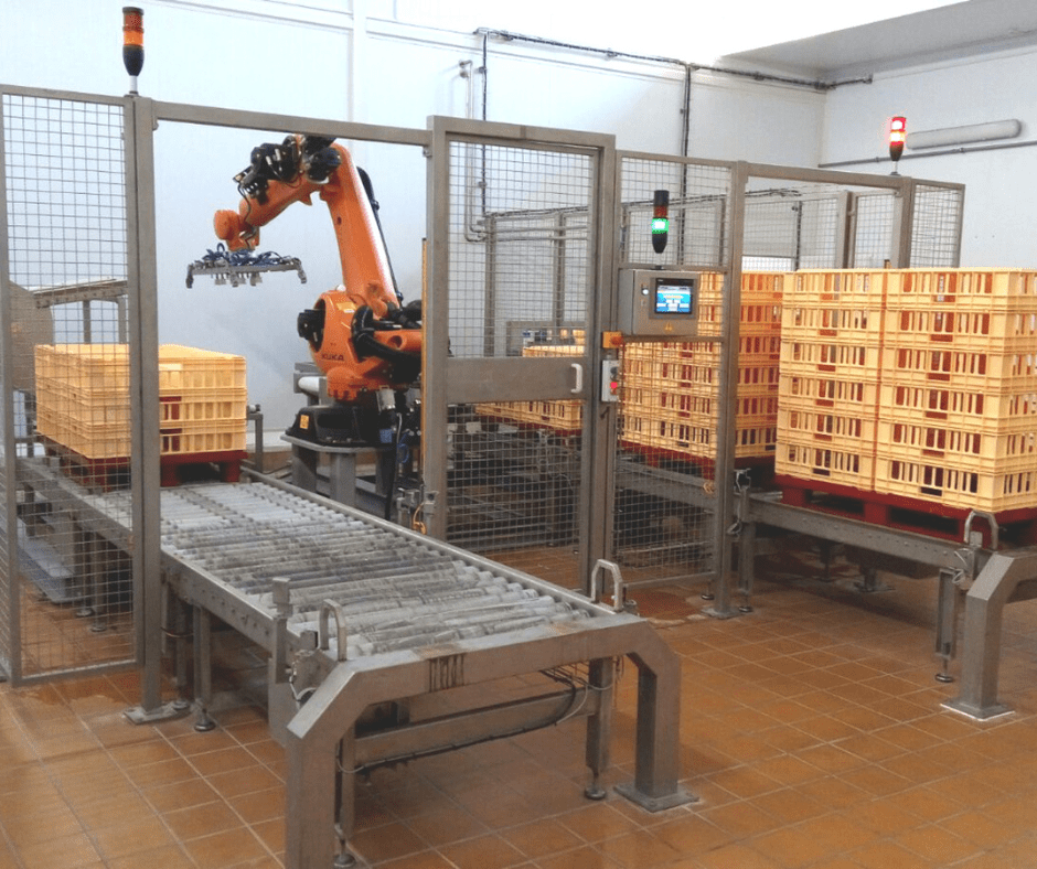 despaletizado automático de quesos